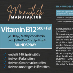 Vitamin B12 + Folsäure Mundspray Manuthek GmbH & Co. KG
